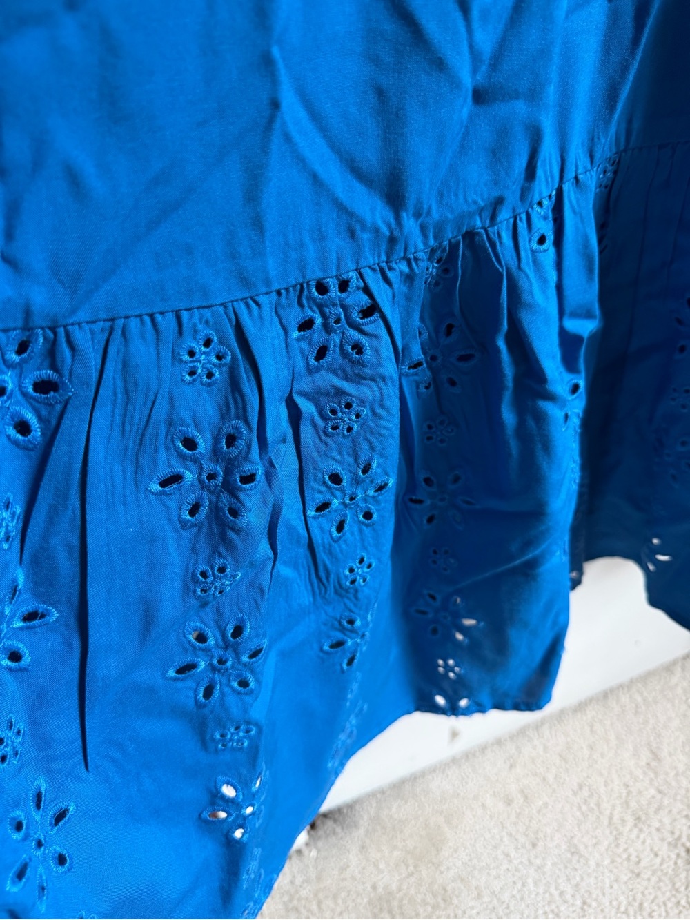 torrid Blue Eyelet Tiered Maxi Dress - Picture 4 of 4